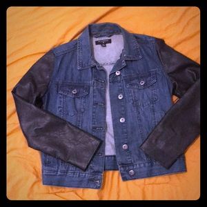 URBAN OUTFITTERS vegan leather jean jacket